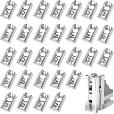 30 Pcs Écrous de T-Slot Rainure en T, Écrou À Rainure en T Coulissant (1/5)