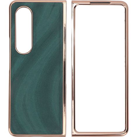 Coque téléphone nano électroplaquée antiratures texture galaxie pliable protection Samsung Galaxy Z Fold 4 Vert (1/5)