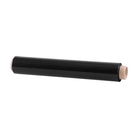 Folie Stretch, 500 mm, 23 µm, schwarz, Verpackung, Wicklung L-115 m