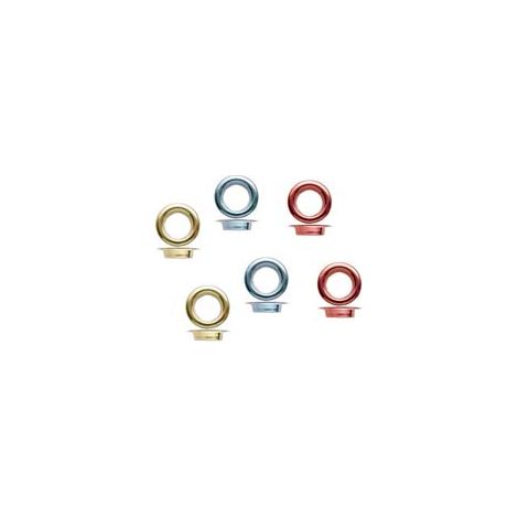 OCCHIELLI COLORATI IN ACCIAIO- - ø mm.3,5/8 - 8 blister ALTE