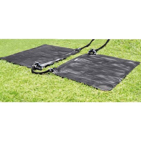 Tapis chauffants solaires Intex en PVC noir 1,2 x 1,2 m (lot de 2) 28685