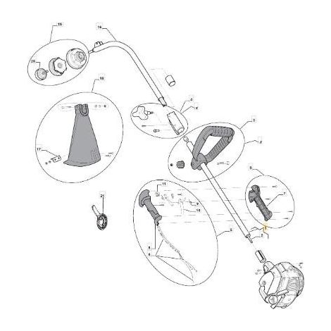TUBO TRASMISSIONE SUPERIORE TR 27J -RICARICA ORIGINALE STIGA - 383869060/0