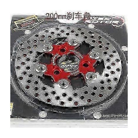 Disques de frein universels uniques 20057mm/22070mm/26060mm pour motos/scooters/motos sportives/vélos, disques de frein usinés CNC pour Yamaha, Honda, Suzuki, KTM (Style A 200 Rouge) (1/5)