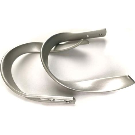 2 pièces de retenue de rideau de fenêtre en alliage d'aluminium de retenue de rideau de rideau décoratif (argent) (1/3)
