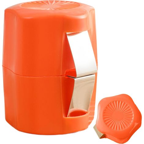 Lot de 2 ouvre-œufs orange, coupe-œufs et séparateur en acier inoxydable, casse-œufs portable pour la préparation du petit-déjeuner, accessoire de cuisine pour la pâtisserie (1/5)