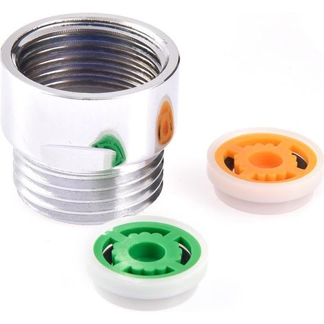 Jeu de 4 raccords de débit pour pommeau de douche, économiseur d'eau, connecteur direct fileté intérieur/extérieur, vanne adaptatrice (sachet) (1/5)
