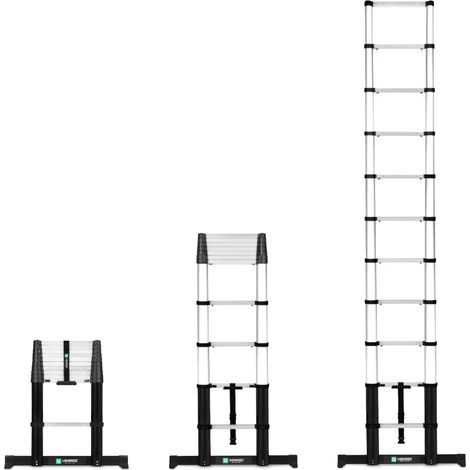 VONROC PRO Échelle télescopique - 3,20 m - nouveau modèle 2023 Fermeture en douceur et barre de stabilisation (1/5)