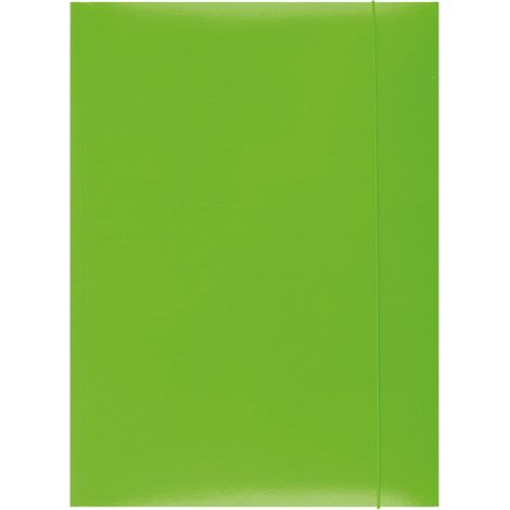 BOLSA PLEGABLE DE CART脫N TAMA脩O A4 CON BANDA EL脕STICA, VERDE