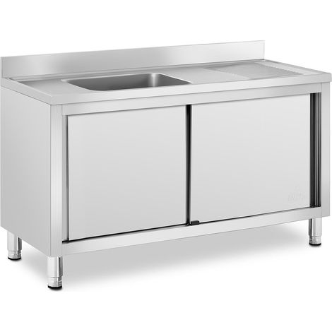 Plonge sur meuble 1 bac inox acier inoxydable 500 x 400 x 240 mm (1/5)