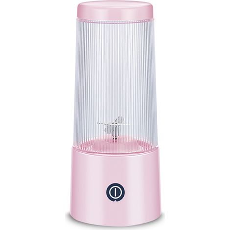 Tragbarer Standmixer mit vier Schneideinsätzen, Entsafterbecher (350 ml), abnehmbarer Becher, USB-aufladbar, ideal für Sport, Reisen und Outdoor-Aktivitäten (1/5)