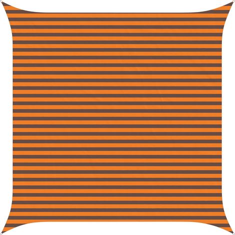 Toldo Vela de Sombra Naranja y Marrón 4 x 4 m vidaXL