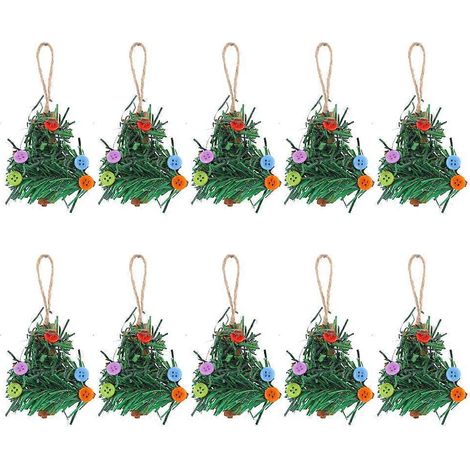 Voici une proposition de titre en français (caractères : 178) :
Lot de 10 boutons décoratifs sapin de Noël, petits pendentifs ornements pour décoration de fête, arbre de Noël, guirlande artisanale. (1/4)