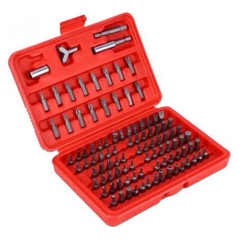 Lot de 100 embouts hexagonaux inviolables (anti-démontage), avec étui de rangement, pour tournevis de sécurité pro, 1 jeu (1/5)