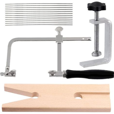 Ensemble de 14 pièces pour tréteaux de bijoutier, tréteaux de bijoutier réglables, outils d'établi en bois pour bijoutier (1/5)