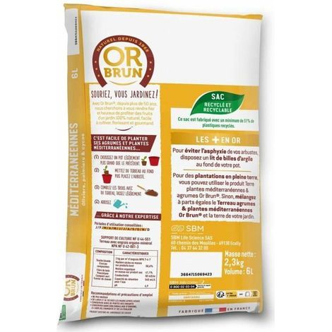 Or Brun Terriccio speciale agrumi naturale 6 litri