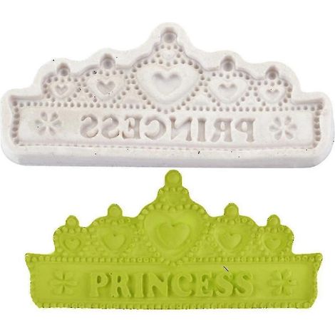 Moules en silicone Couronne de princesse pour pudding, muffins, gâteaux, fondant baroque, pour baby shower, anniversaire et autres fêtes.