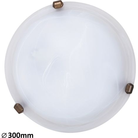Plafonnier rond 30 cm en verre alabastre E27 Rabalux (1/2)