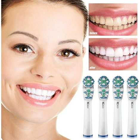Têtes de brosse de remplacement Dual Clean pour brosses à dents électriques Braun Oral-B, lot de 2, poils doux, compatibles modèles Pro, Smart, Vitality, nettoyage profond, hygiène bucco-dentaire, cou (1/5)