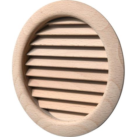 La Ventilazione LGRS125F Griglia di Ventilazione tonda in legno faggio, da incasso. Diametro 140 mm (1/4)