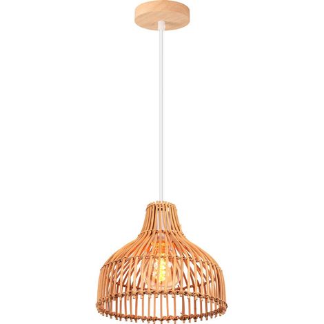 Lustre en Bambou Lampe De Plafond Rétro Lampe À Suspension d'intérieur Moderne pour Chambre, Salon, Cuisine (1/5)