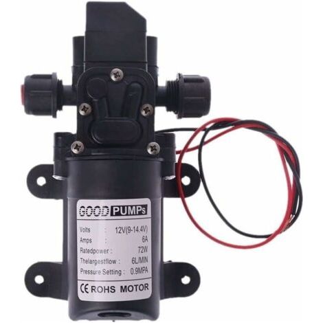 Pompe à eau 12V pour camping-car – Débit 6L/min – Haute pression 130PSI – Moteur silencieux – Améliore le flux en zones basse pression - 130PI (1/4)