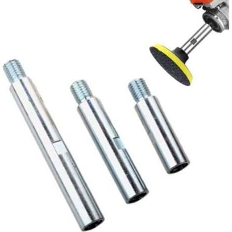 3 Pieces M14 Stainless Steel Angle Grinder Extension Rod, Angle Grinder Extension Rod Connecting Rod for Polishing Machines Cars Polishing Pads 75mm/100mm/140mm (1/5)