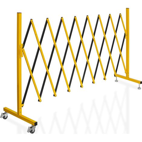 Grille de barrière extensible, grille de fermeture à ciseaux, 270 x 120 cm, amovible, pour chantier, station, école/garage, clôture accordéon (1/5)