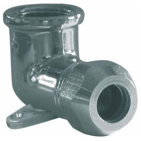 Raccordo curvo cromato flangiato attacco 1/2" x 10 rinaldi e pettinaroli