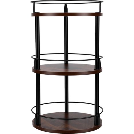 Organisateur de rangement rotatif à 3 niveaux, gain de place, support d'assaisonnement de cuisine, étagère à trois niveaux pour comptoir, armoire, condiments multi-usages, collations, cosmétiques, ess (1/5)