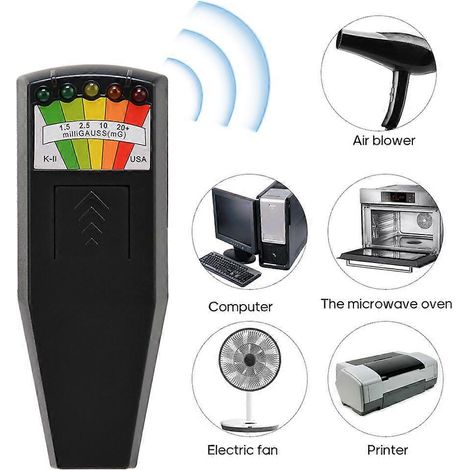 Détecteur de champ magnétique 5 LED pour mesure EMF, outil de détection paranormale, équipement de chasse aux fantômes avec compteur intégré (1/5)