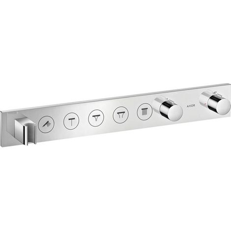 Module thermostatique Select encastré 670 x 90 mmavec 5 fonctions chroméé
