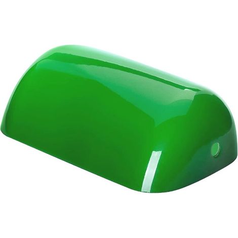 Lampe de banquier en verre de rechange (6 x 22,5 x 13,5 cm de profondeur) Abat-jour en verre de rechange Abat-jour de lampe de banquier de rechange Lampes Vert brillant