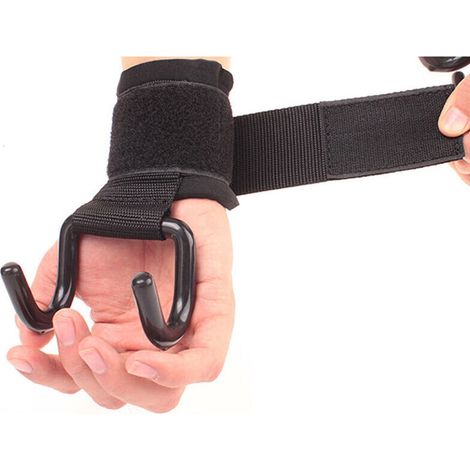 2-teiliger Fitness-Gewichtheber-Kniebeugenhaken, Hilfsgurt für Klimmzüge an der Stange, Gewichtheberhaken, (Armgurthaken (350 g))