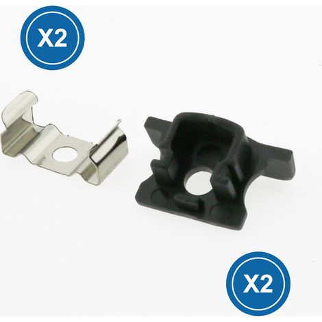 Pack 2 Chevilles et 2 agrafes pour Profil LM3722 - Ledme - LM3722A
