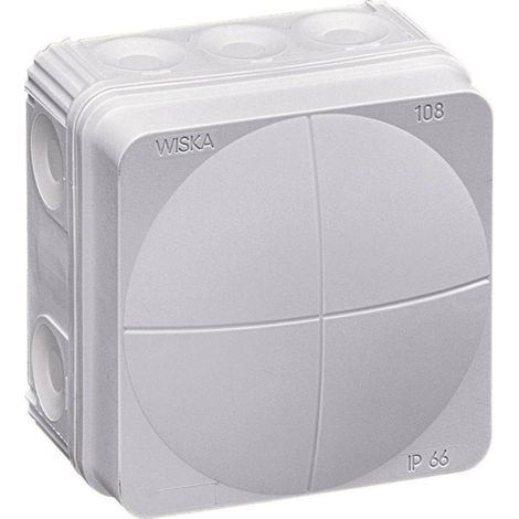 Boîte de dérivation Wiska 10060522 (L x l x H) 76 x 76 x 51 mm gris clair (RAL 7035) IP66 (1/2)