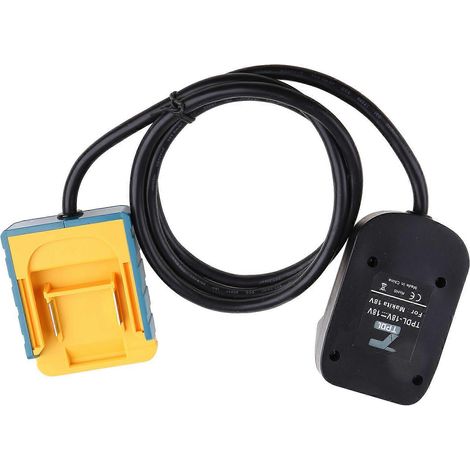 Câble d'extension pour batteries 18V compatible Makita, Bosch, Milwaukee - Interface Makita (1/4)