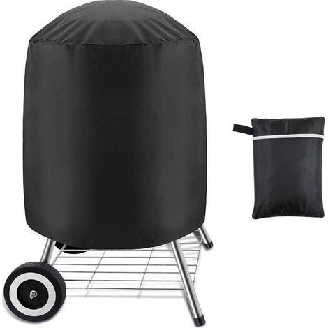 Waterproof cover for charcoal barbecue, 58 x 77 cm, black.
