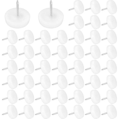50 protège-clous robustes en résine pour pieds de chaises, patins à roulettes et autres meubles de salon. Protègent les pieds de chaises, tables et fauteuils contre les vibrations. (1/5)