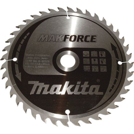 Makita Kreissägeblatt MAKFORCE 180/20 mm, 40 Zähne, 1,5 mm, Holz (1/2)