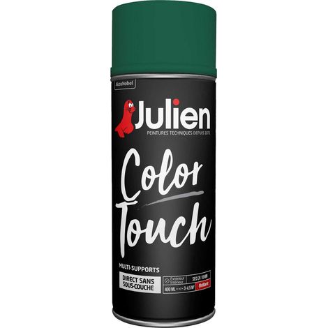Peinture aérosol Color Touch multi-supports - Brillant Vert Basque - 400 ml - Julien