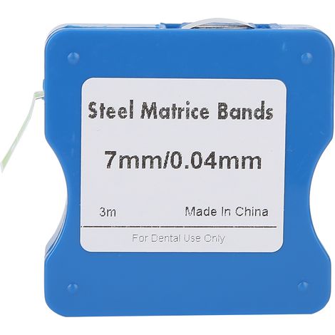 Lot de bandes en acier inoxydable pour matrice dentaire, rouleaux de 5/6/7 mm, outillage professionnel. (1/5)