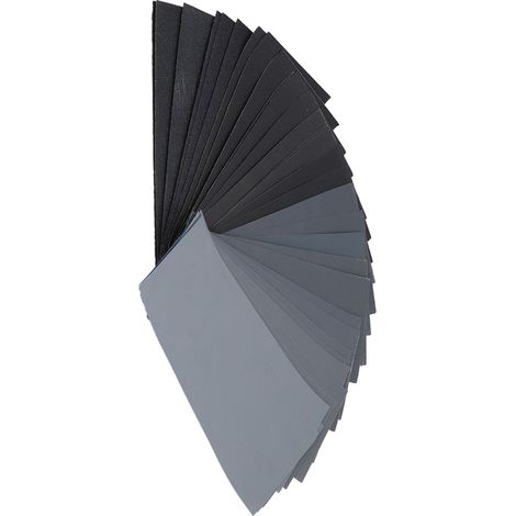 Papier de Verre Mixte Sec et Humide, 42 Feuilles Abrasives Grain 120-3000 pour Ponçage Finition (1/5)