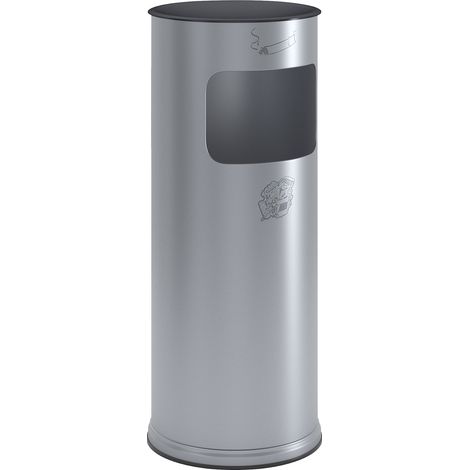 VAR, Combiné cendrier-poubelle anti-feu, tôle d'acier, (1/5)