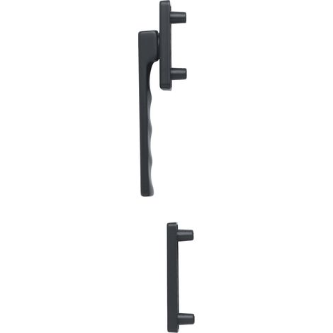 HOPPE Fenstergriff-Halbgarnitur TOULON außen flach, Aluminium schwarz matt (1/3)