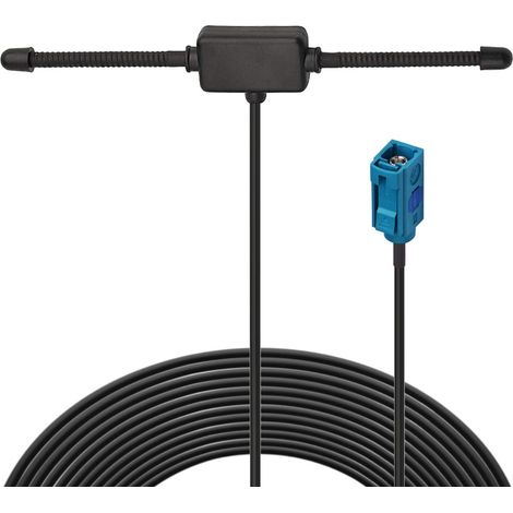 Antenne Autoradio Voiture Dipôle FM AM Amplifiée Adaptateur Fakra Z (1/5)