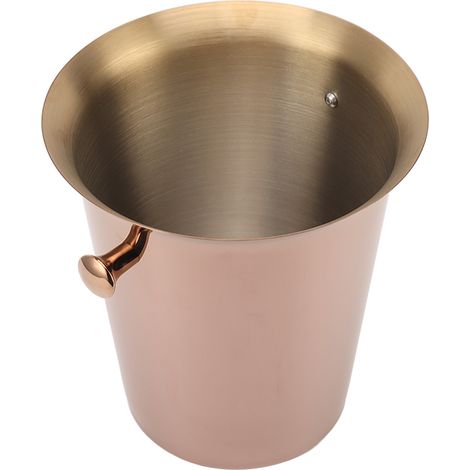 Seau à glace avec poignée en acier inoxydable, refroidisseur de bière, de vin et de boissons pour bar à domicile, capacité de 5 litres (1/5)