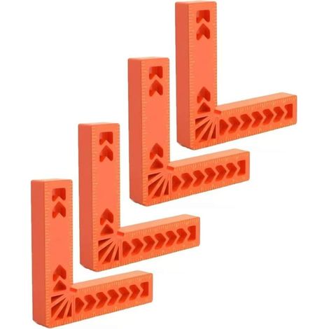 Set mit 4 L-förmigen 90-Grad-Winkelklemmen aus Kunststoff für Holzbearbeitung, 7,6 cm