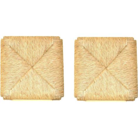 Kit 2 uds asiento repuesto Siegfried 998 en paja con esquinas 37x37cm