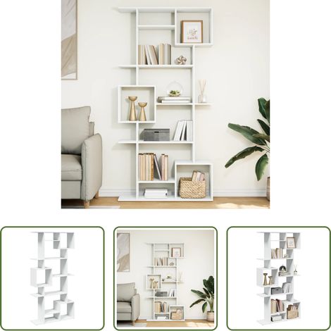 Bücherregal Weiß - Bücherregal Weiß 92x29x188 cm Holzwerkstoff (1/5)