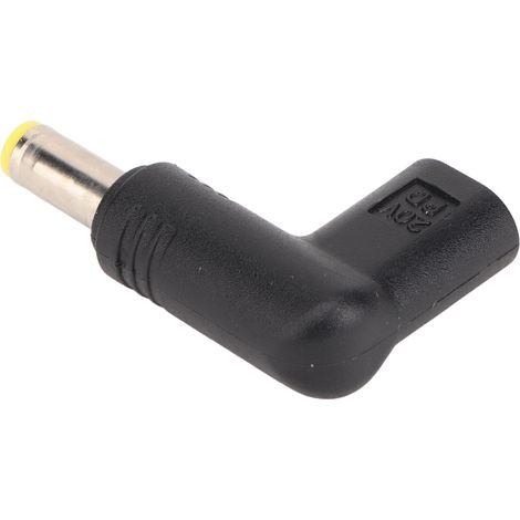 Adaptateur USB 3.1 Type C femelle 100 W PD vers CC 18,5-20 V 5,5 x 1,7 mm avec émulateur PD et déclencheur coudé à 90° (1/5)